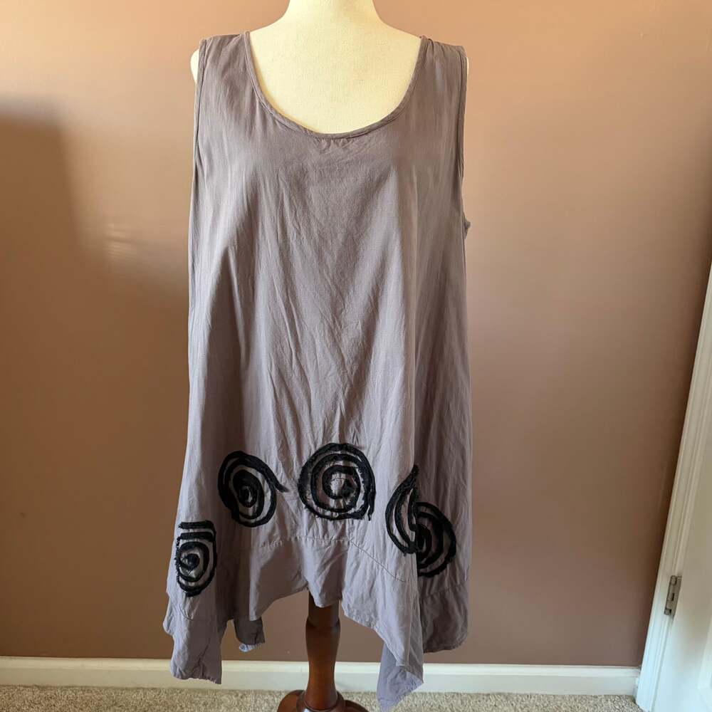 Tulip Lagenlook Cotton Tunic Dress